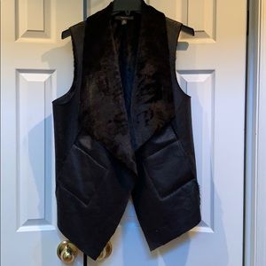Plus Size Alfani Faux Fur/Leather Vest